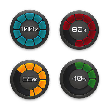 Percentage infographics in Radial Progress Bar