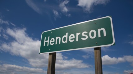 Henderson Green Road Sign – Nevada – USA