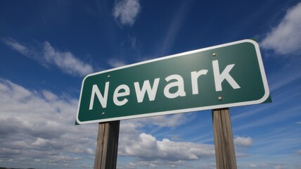 Newark Green Road Sign – New Jersey – USA