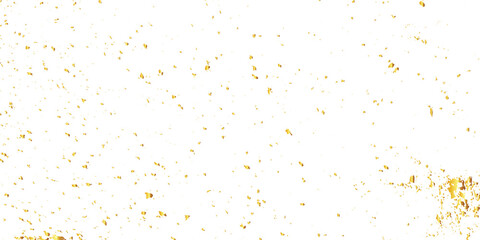 Doted and confetti golden glitter on transparent background. Shiny glittering dust. Gold glitter sparkle confetti that floats down falling. Vector illustration.