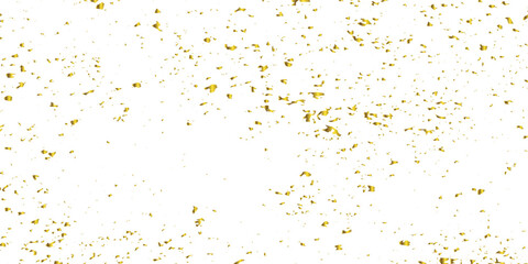 Doted and confetti golden glitter on transparent background. Shiny glittering dust. Gold glitter sparkle confetti that floats down falling. Vector illustration.