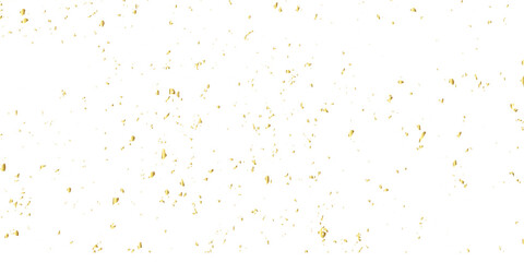 Abstract doted and confetti golden glitter and dust particles splatter on transparent background. Dust golden grunge background. Vector illustration.
