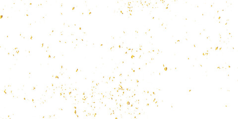 Luxury gold sparkle confetti glitter and zigzag ribbon falling down on transparent background. Vector illustration.	
