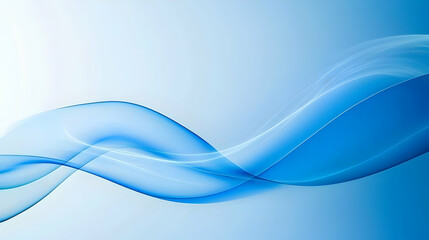 Abstract Blue Wave Design on a Light Blue Background Elegant Flowing Shape with Soft Light and Smooth Curves Modern Digital Art for Wallpaper or