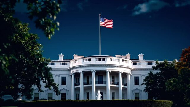 america flag video, usa flag at white house video, america flag waving at white house video, usa waving flag video, usa independence day video, america independence day video, ai generated
