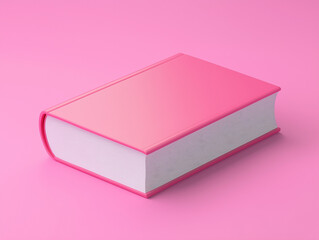 3D book isolated on a solid color background