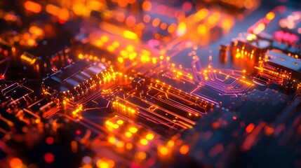 Fototapeta premium Abstract rendering of semiconductors showcasing dynamic shapes symbolic pathways for electronic conductivity