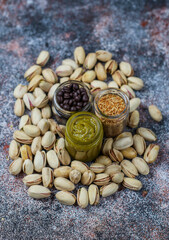 Trendy dubai chocolate ingredients for making dubai chocolate.