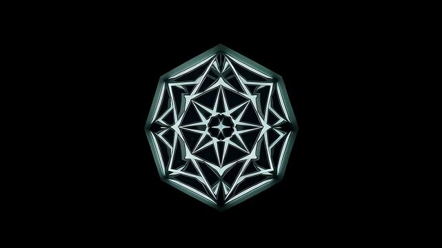 a glowing neon pentagram