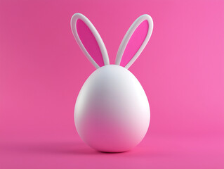 Fototapeta premium 3D illustration of an Easter egg with bunny ears
