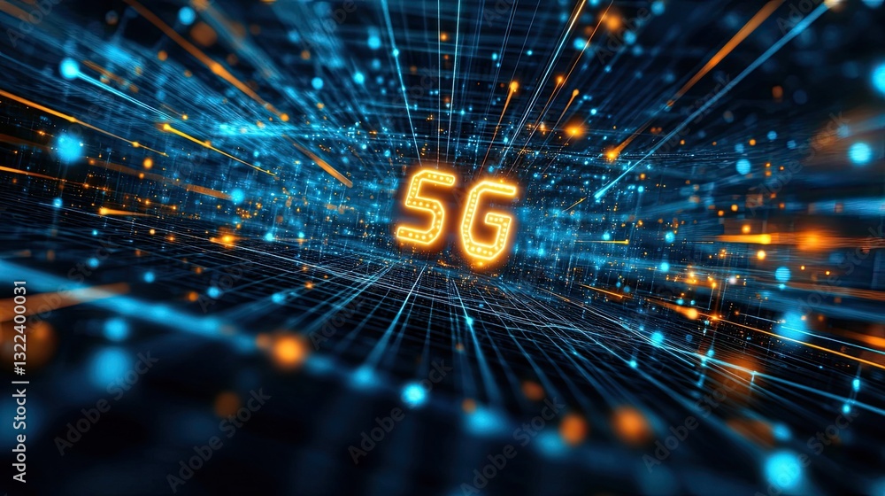 Poster high speed global 5g technology networks enabling internet connectivity with advanced infrastructure