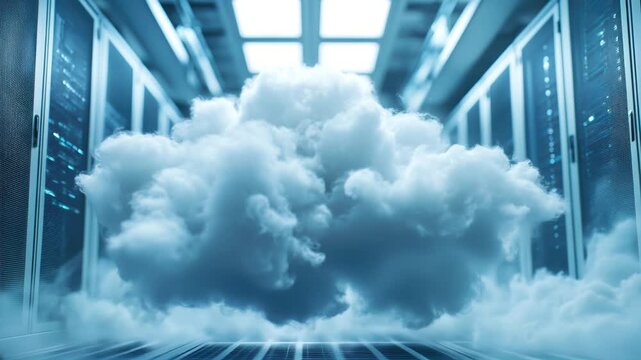 Futuristic Cloud Computing Concept in a Data Center
