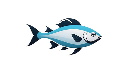 Obraz premium A vibrant blue and white fish swimming gracefully in the ocean ideal for marine life aquatic