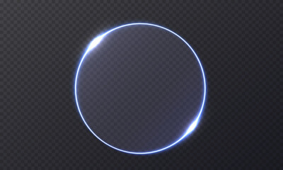 Glowing frames for your design, set of blue frames on a dark background, geometric figures, Vector illustration.