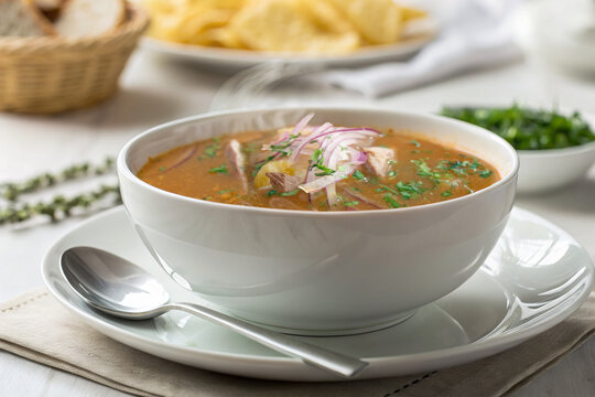 Traditional Ecuadorian Encebollado Soup