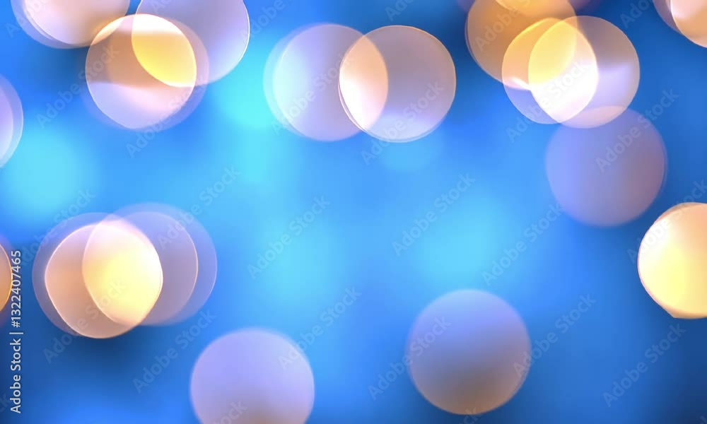Aufkleber a beautiful abstract image featuring a blend of vibrant blue and soft golden bokeh lights. perfect f