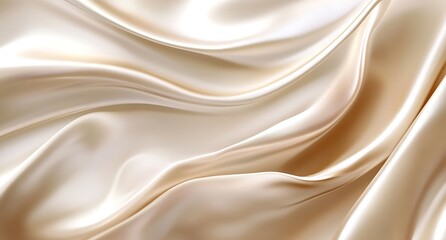 Obraz premium Abstract background with beige silk or satin fabric, an elegant and luxurious wallpaper design for a wedding invitation card. 