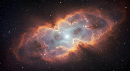 Obraz premium Nebulosa en el espacio con estrellas brillantes, concepto de astronomía y belleza cósmica