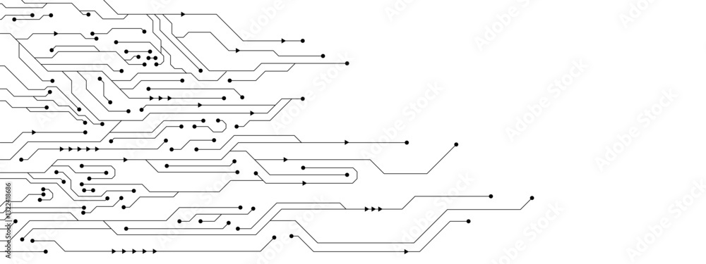 Poster abstract digital technology background with circuit board texture. electronic motherboard for commun