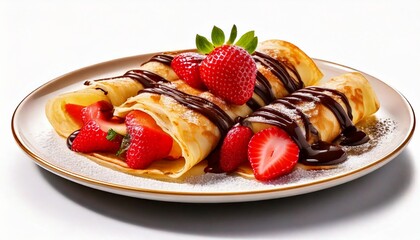 delicious chocolate crepe with strawberries 4