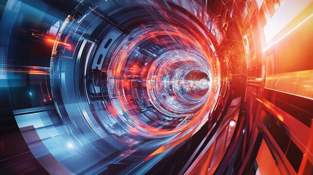 Artistic visualization of CERN dynamic shapes and symbolic layers for scientific discovery