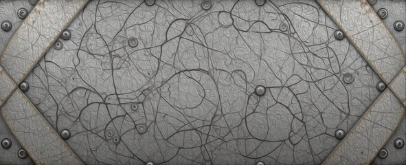 Metal background. Pattern for wallpapers, covers, wall decorations. Oil paint