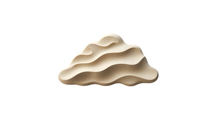 Abstract Sculpture with Wavy Layers Modern Art Design for Creative Projects and Decorative Ele