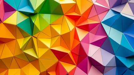 Fototapeta premium Colorful geometric patterns showcase vibrant hues and intricate designs in a creative artwork