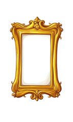 This intricate gold frame showcases a vintage design perfect for displaying fine art or cherished photographs in an elegant setting, drawing attention to the artwork.