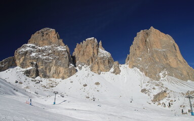 Sassolungo in inverno, Val Gardena