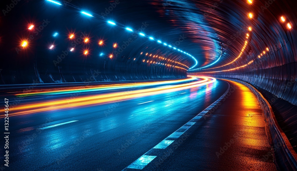 Poster an abstract blurred image of traffic lights ideal for background applications