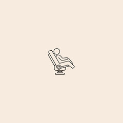Massage Chair icon flat vector design. 