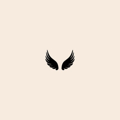 Obraz premium Wing icon flat vector design.