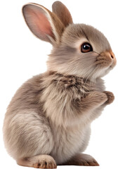 Obraz premium Adorable bunny clipart ideal for children's artwork, greeting cards, seasonal decorations, and creative design projects. 