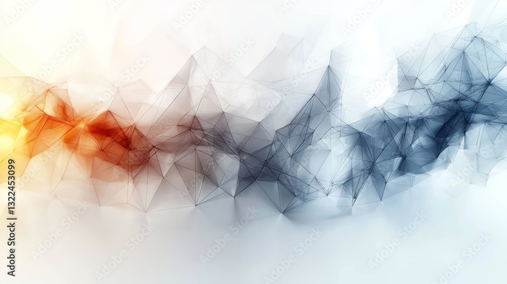 Poster 4k rendering of white background featuring dots and lines
