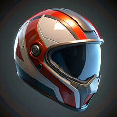 Fototapeta premium Modern Motorcycle Helmet Design. A Blend of Style and Safety