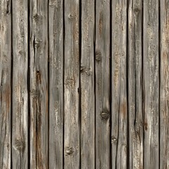 Fototapeta premium Seamless texture of aged, grey wooden planks.