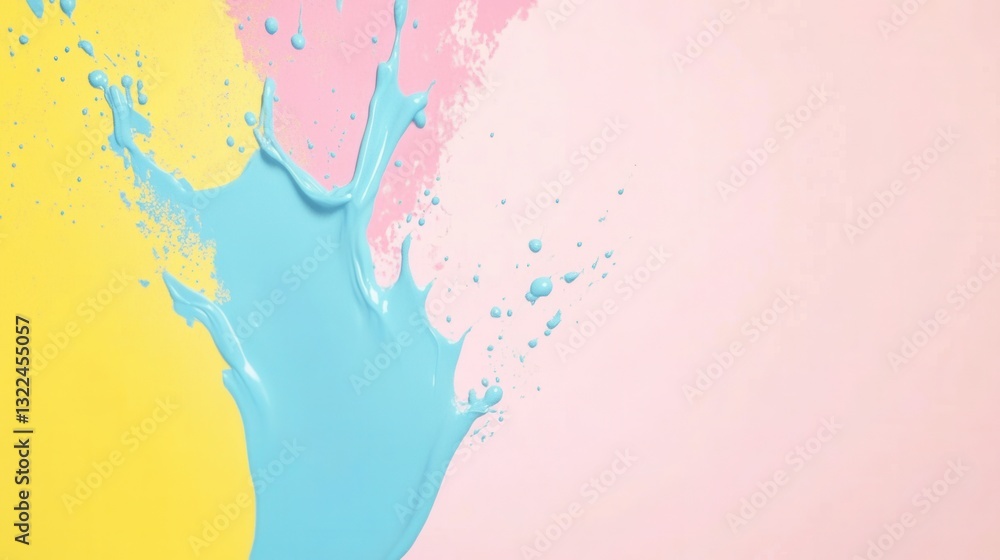 Poster colorful splashes create a cheerful backdrop for creative projects and joyful events in vibrant shad