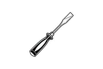 sharp chisel with a single chip mark clip art vector illustration