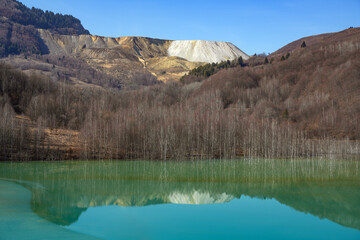 Nture pollution and water contamination  of the copper mine exploitation in Geamana, near Rosia...