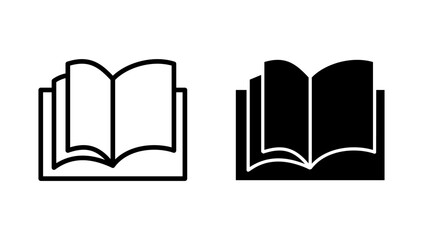 Book icon vector. open book sign and symbol. ebook icon