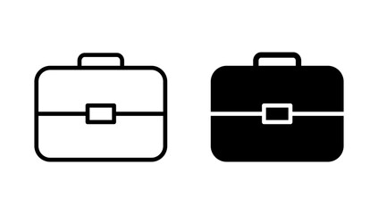 Briefcase icon vector. suitcase sign and symbol. luggage symbol.