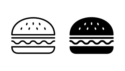 Burger icon vector. burger sign and symbol. hamburger