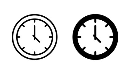 Clock icon vector. Time sign and symbol. watch icon