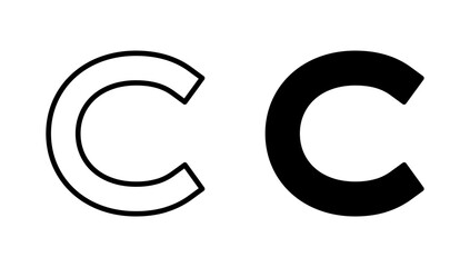 Copyright icon vector. copyright sign and symbol