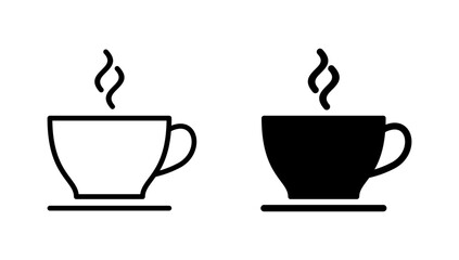 coffee cup icon vector. cup a coffee sign and symbol