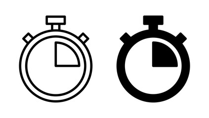 Stopwatch icon vector. Timer sign and symbol. Countdown icon. Period of time