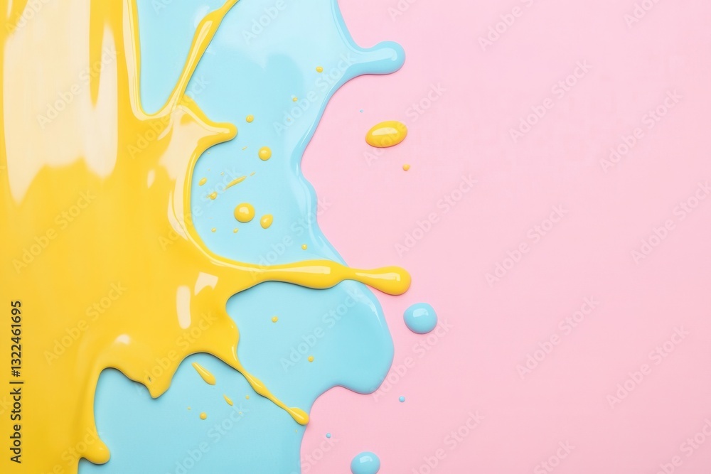 Poster colorful splashes create a playful atmosphere perfect for creative activities at any time of day