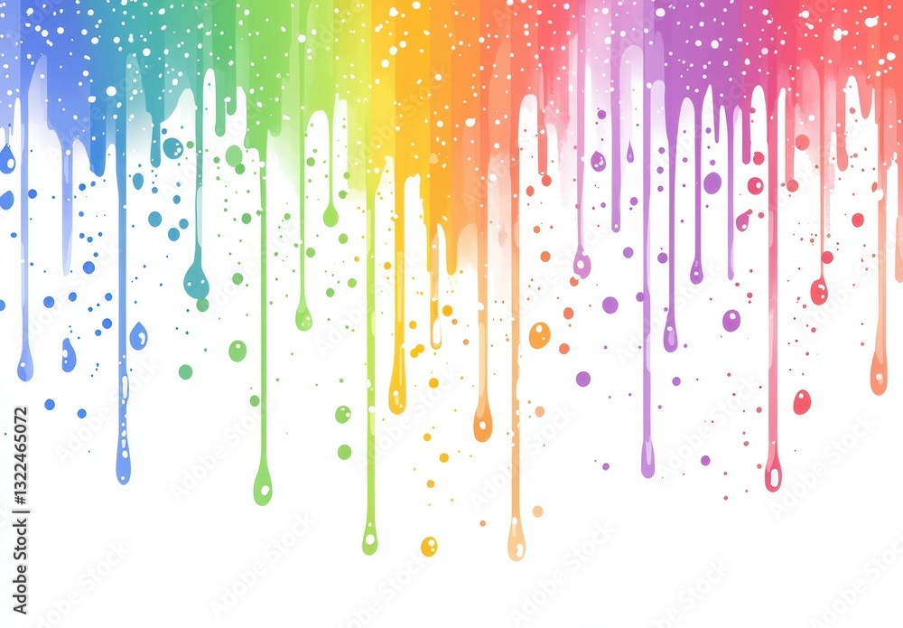Poster colorful background with gradient color dots and stripes, a flat vector illustration of a rainbow-co