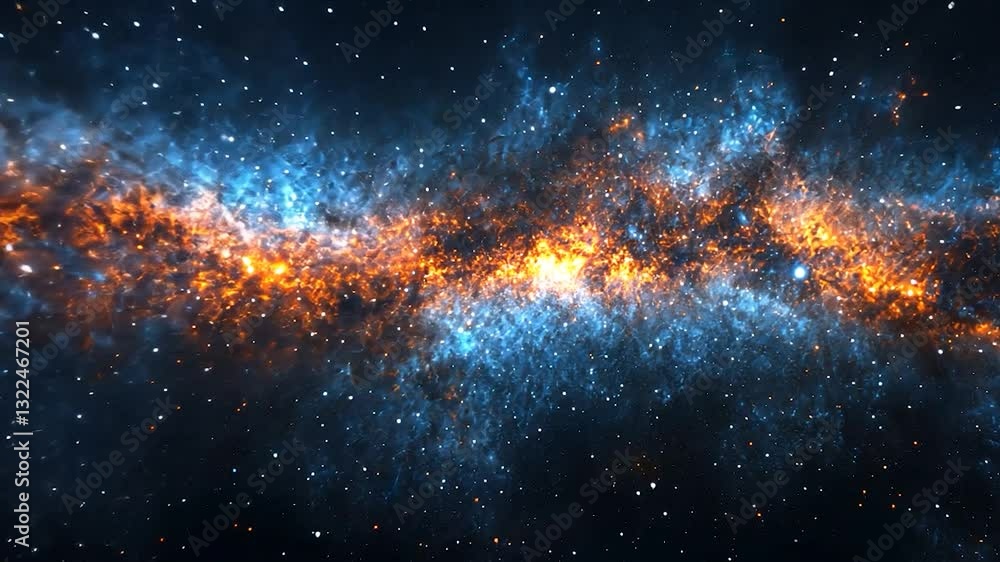 Canvas Prints cosmic nebula: a celestial tapestry of fire and ice